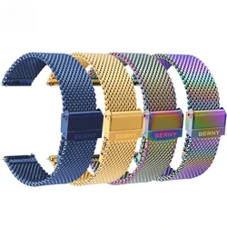 BERNY Watch Bracelet 304 Stainless Steel Colorful Watch replace Band Quality Rough 1.0mm Woven Skin Breathable Watch Accessories