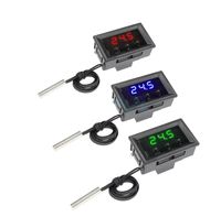 DC 12V W1209 Digital Thermostat Temperature Control Board Thermometer Controller Module Red Blue Green LED Waterproof NTC Sensor