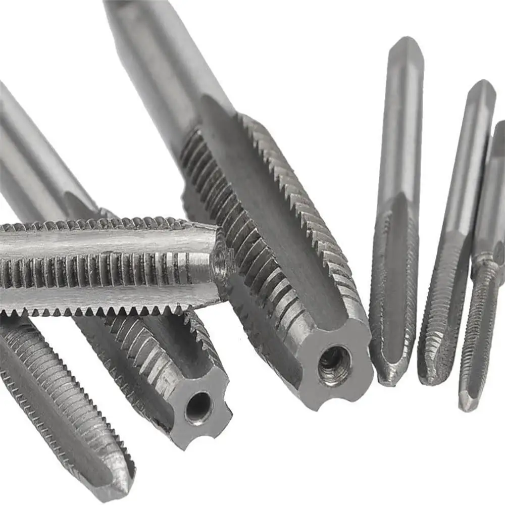 7 Piece Metric Thread Tap Set, HSS Tapping Tool Set M3 M4 M5 M6 M8 M10 M12 Hand Tap Set Thread Tapping Tool Set