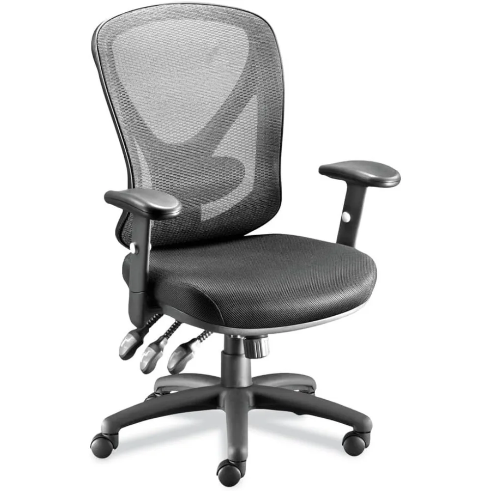 

Alera Alera Aeson Series Multifunction Task Chair, Supports Up to 275 lb, 15" to 18.82" Seat Height, Black Seat/Back, Black Base