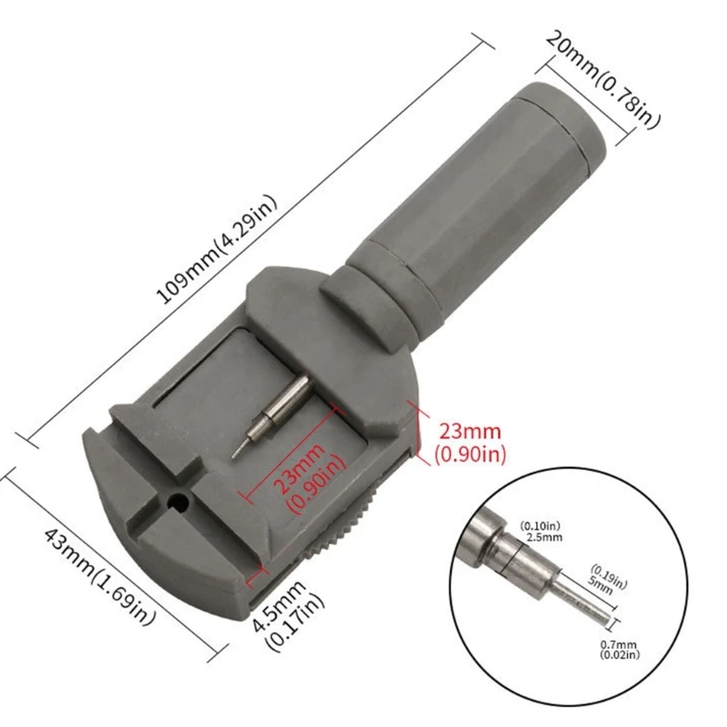นาฬิกาสายรัด Link PIN Remover ปรับซ่อมเครื่องมือสำหรับช่างซ่อมนาฬิกาด้วย PIN