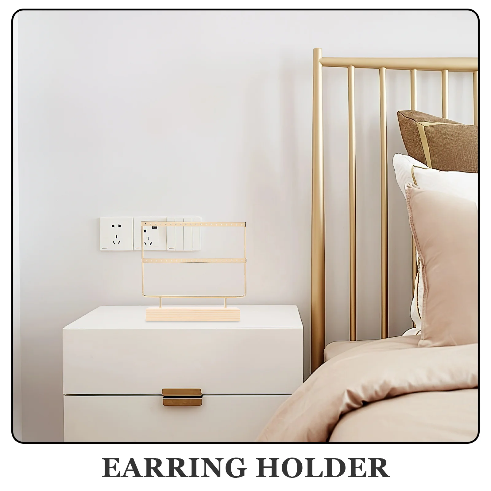 Earring Organizer Stand Multi-Layer Jewelry Holder Durable Iron Construction Stable Base Earring Holder Jewelry Organizer