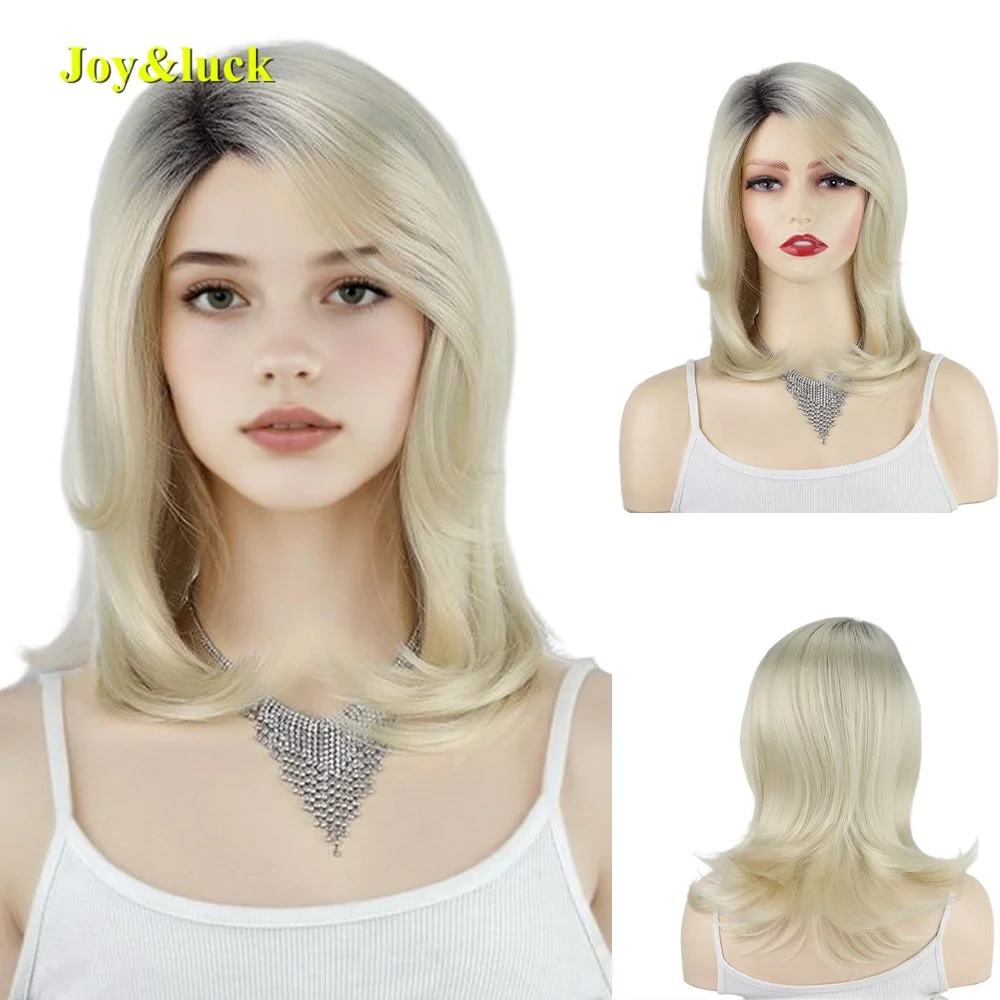 

Synthetic long white and gold gradient wig for women fashionable and trendy suitable for daily wear attending parties or wedding