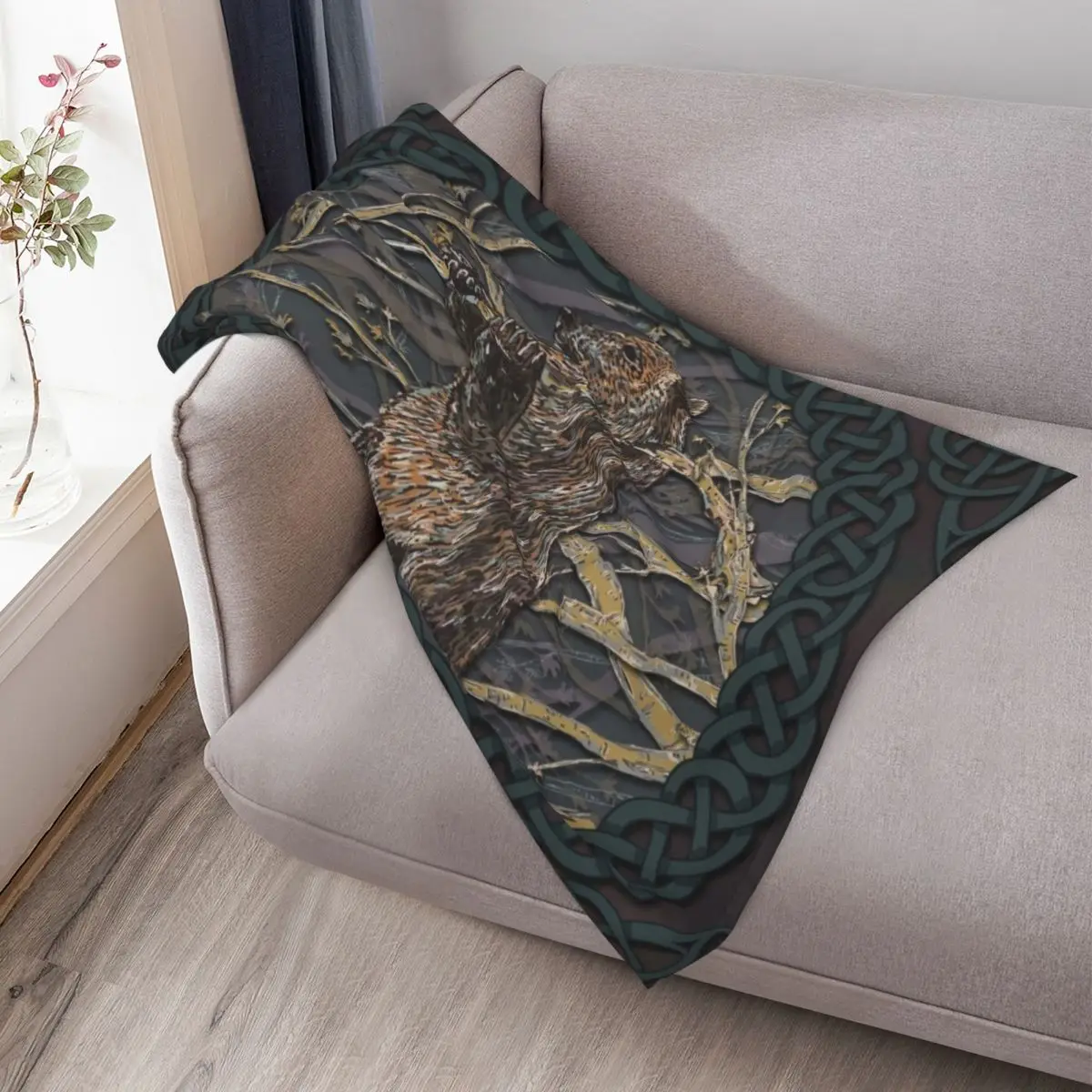 بطانية رمي الدب السلتيك أرائك كلاسيكية للسفر أنعم البطانيات #3