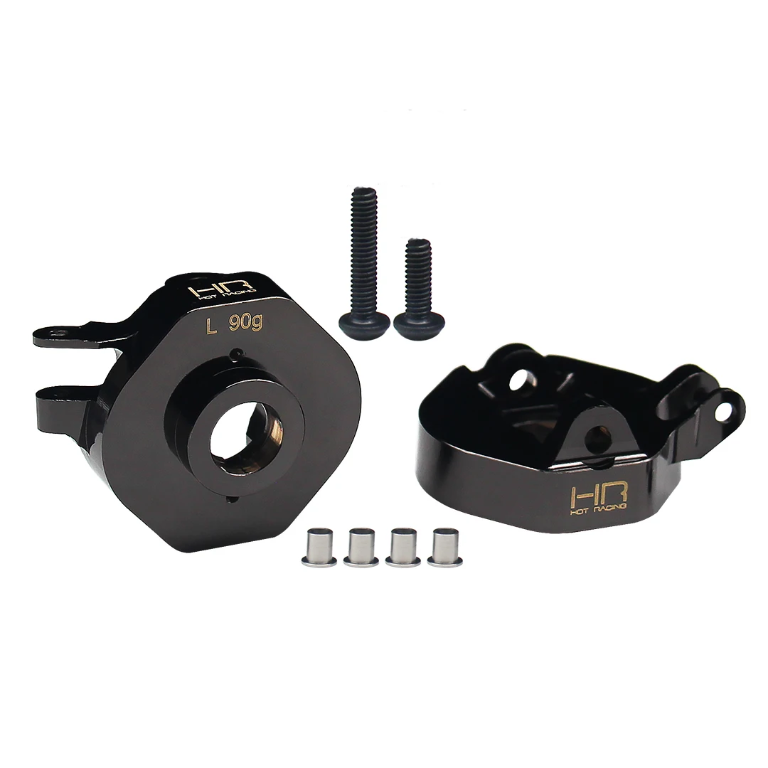 Hot Racing Black Chrome Brass AR44 Steering Knuckles (steering blocks) For Axial SCX10 II  AR44 axles