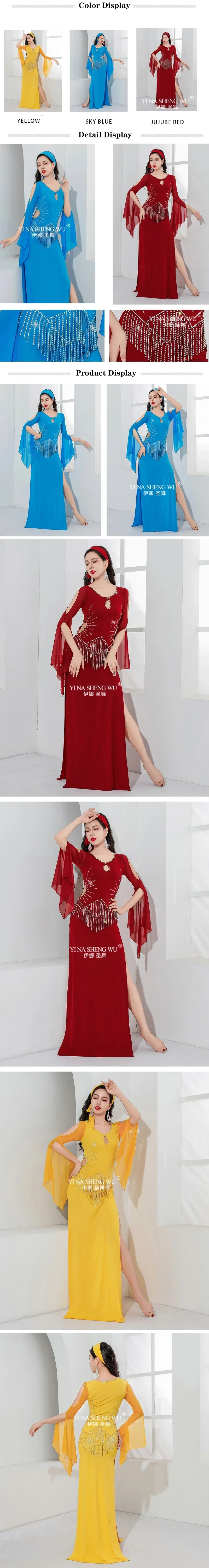 Bauchtanzkostüm, Performance-Outfit, professionelle Wettkampfkleidung für Damen, SAIDI SHAABI, orientalischer Tanz, luxuriöses, mit Pailletten besetztes Kleid. – Detail 2