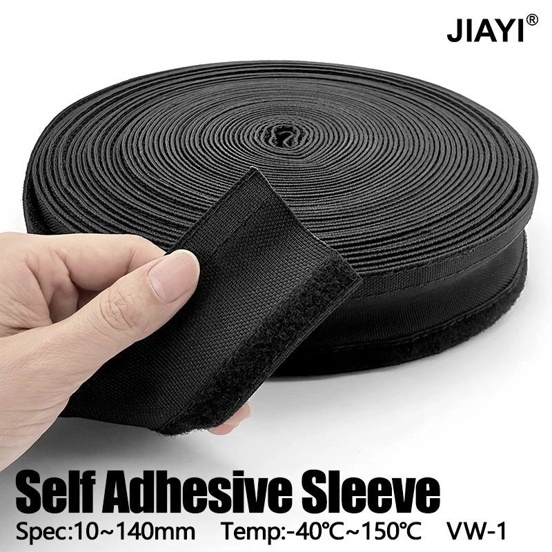 Self Adhesive Expandable PET Nylon Braided Cable Sleeve Temp 10-140mm 1-10M Wire Wrap for PC TV Home Electronic Cable Management
