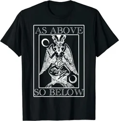 As Above So Below Baphomet Occult Design T-Shirt  Tees High Quality 100%Cotton Short Sleeve