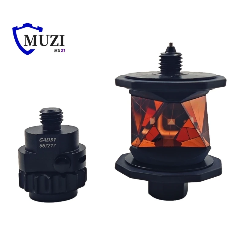 High Accurate MPR122 360 Degree Reflector Prism + GAD31 Stub $ Lock Adapter with 5/8 Inch Thread for Leica ATR Survey Stations