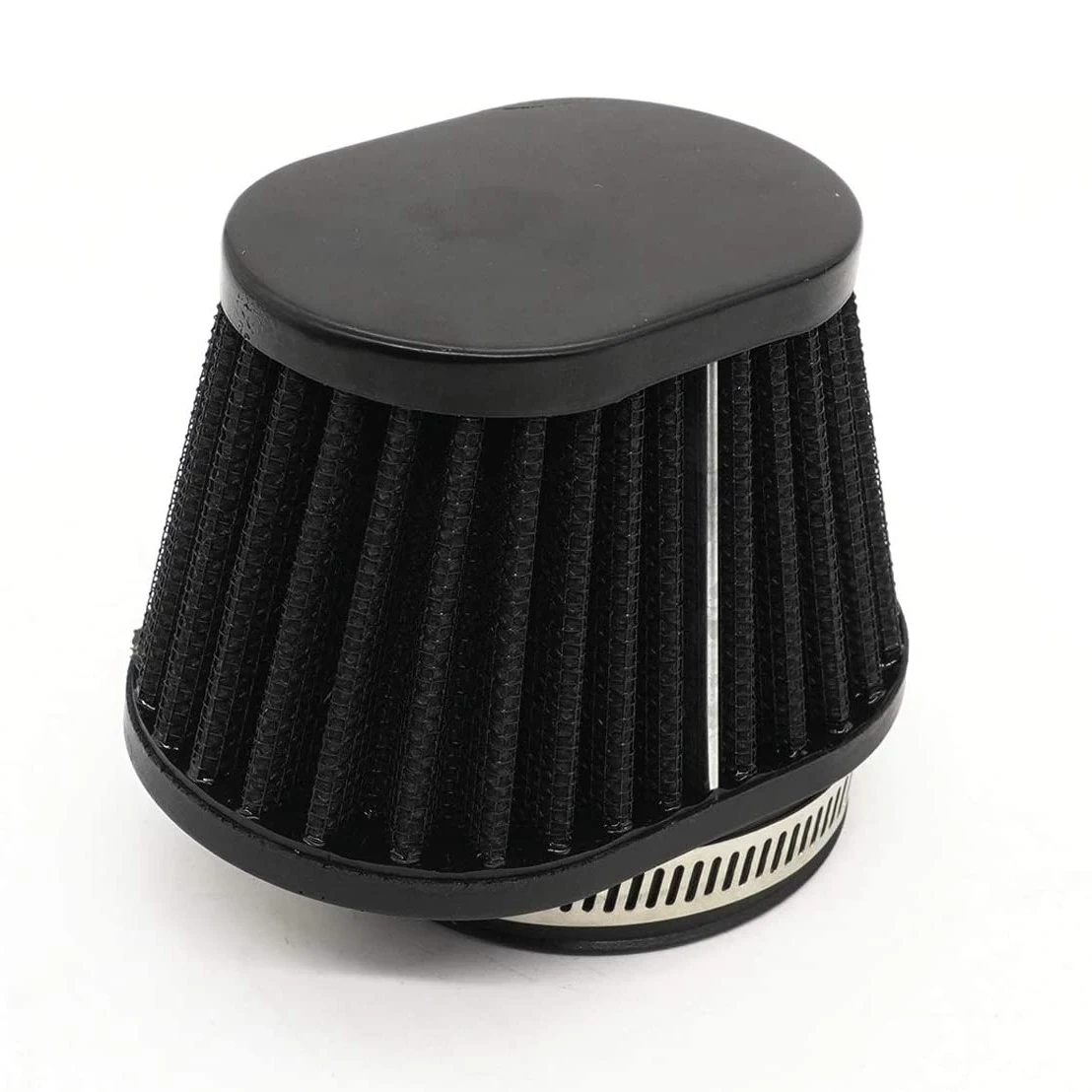 2 Pcs Universal Round Tapered Car Motorcycle Air Filter 51mm 2 inch Intake Filter-Black