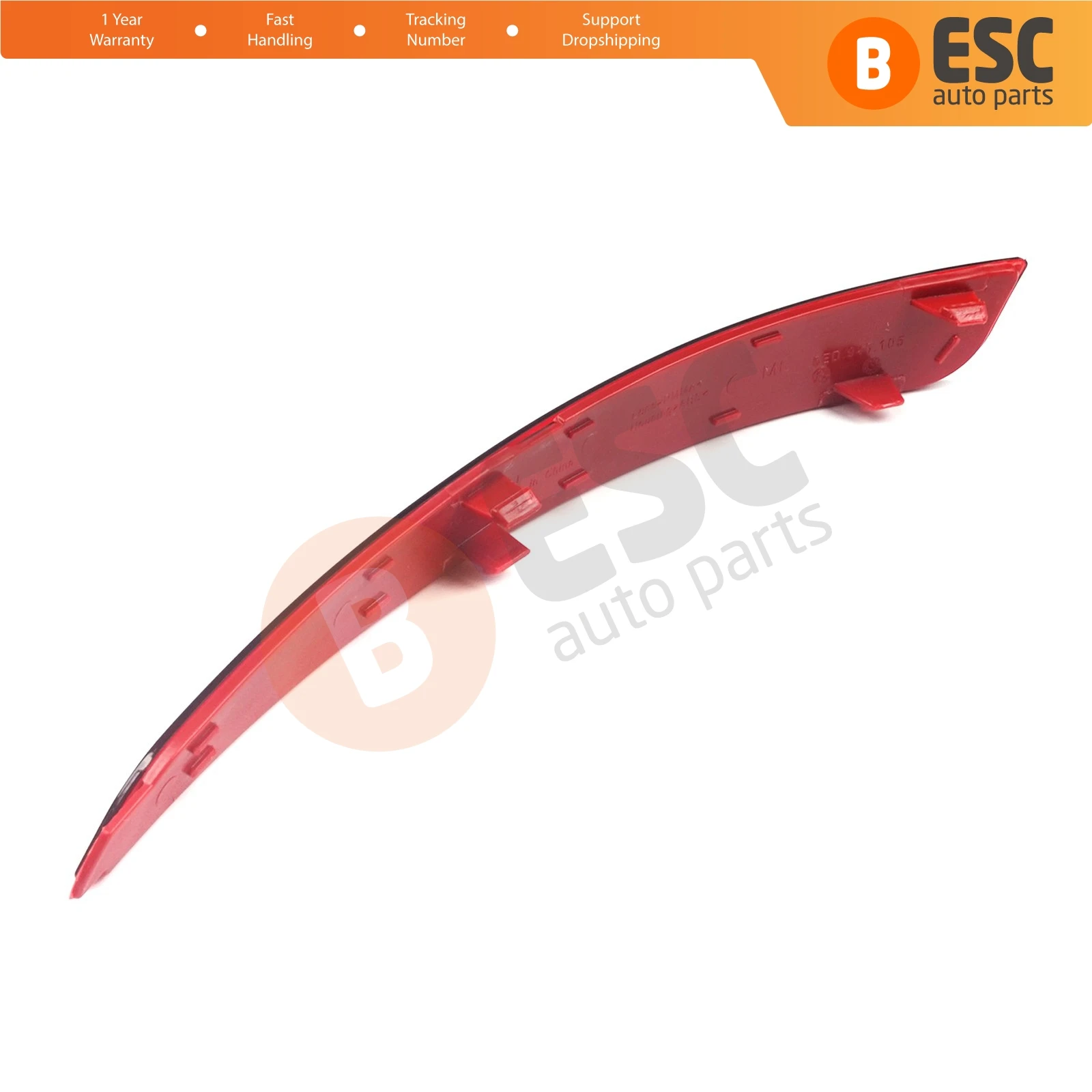 ESP1067  Rear Bumper Reflector Tail Stop Lamp Cover Red Left 5E5945105 For Skoda Octavia 2012-2016 4-Door Liftback Hatch Sedan