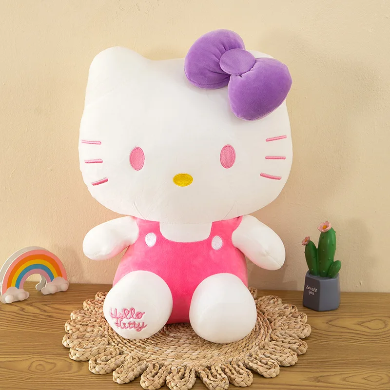 Sanrio hello kitty brinquedo de pelúcia bebê pelúcia animal lance travesseiro decoração do carro anime boneca para crianças meninas presente aniversário