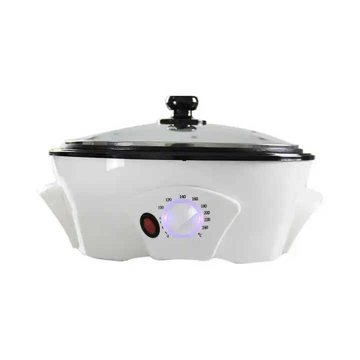 Small Household Automatic Electric Bean Roaster Mini Non-Stick Dryer with Motor Includes Popcorn Maker