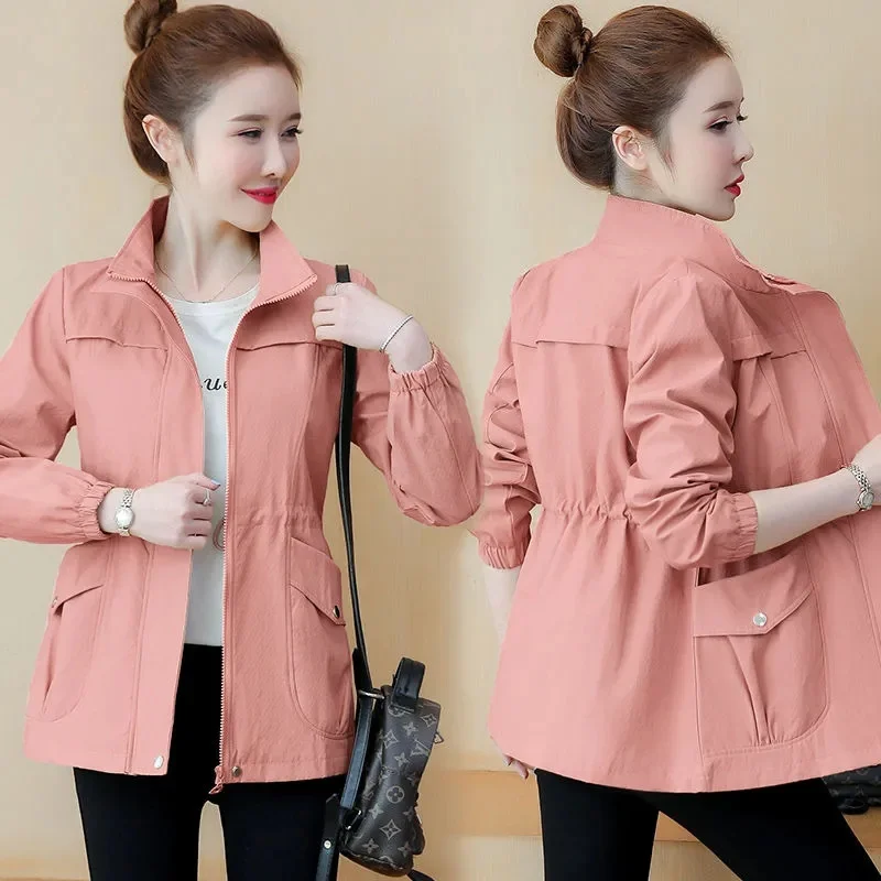 Women's Jackets Korean 2024 New Spring Long Sleeves Casual Outerwear Female Basic Lapel Windproof Cardigann