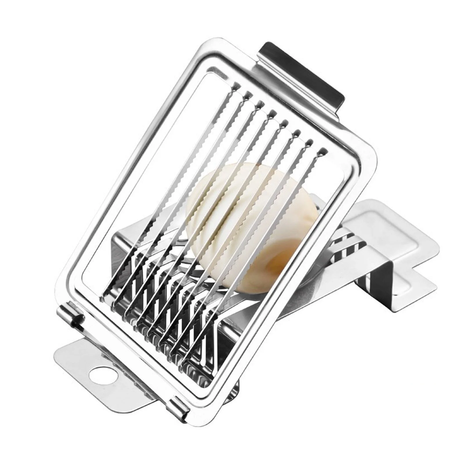 Eierschneider für Hartgekochte Eier Multifunktionaler Eierschneider Mini Manueller Eierschneider für Eier, Schinken, Pilze, Erdbeeren, Weiche Früchte – Detail 9