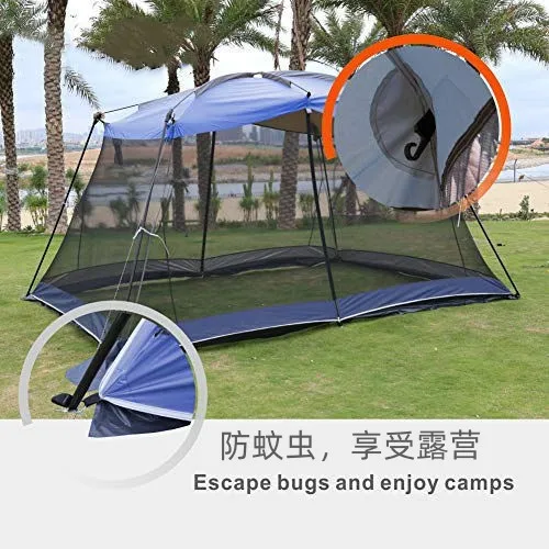 6-8 people outdoor mosquito-proof mesh tent ventilated and breathable shading pergola beach tent summer