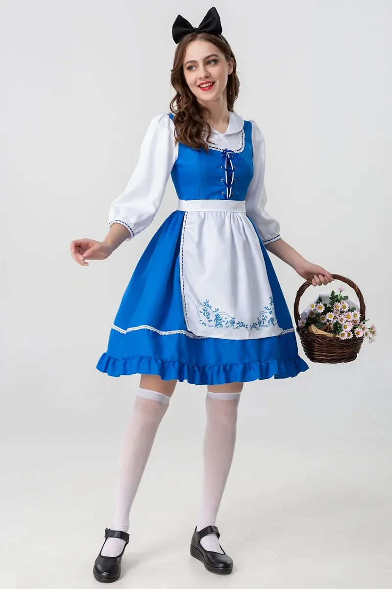 Leuke meid cosplay kostuum pak lolita jurk voor vrouwen halloween party alice in wonderland fancy dress