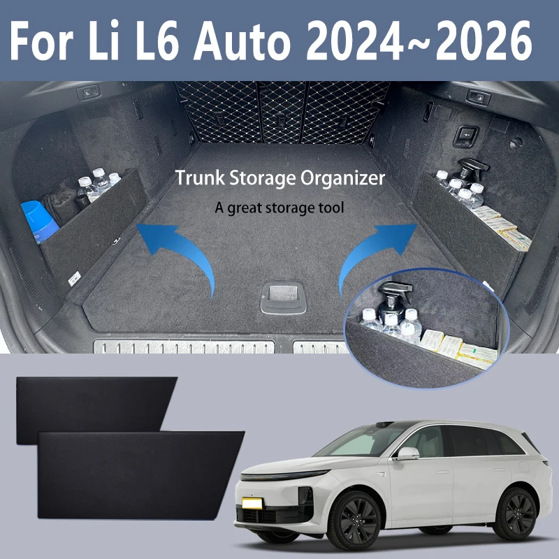 

For Lii L6 Auto 2024~2026 Multifunction Trunk Storage Partition Thickening Storage Auto Interior Parts Organizer Car Accessories