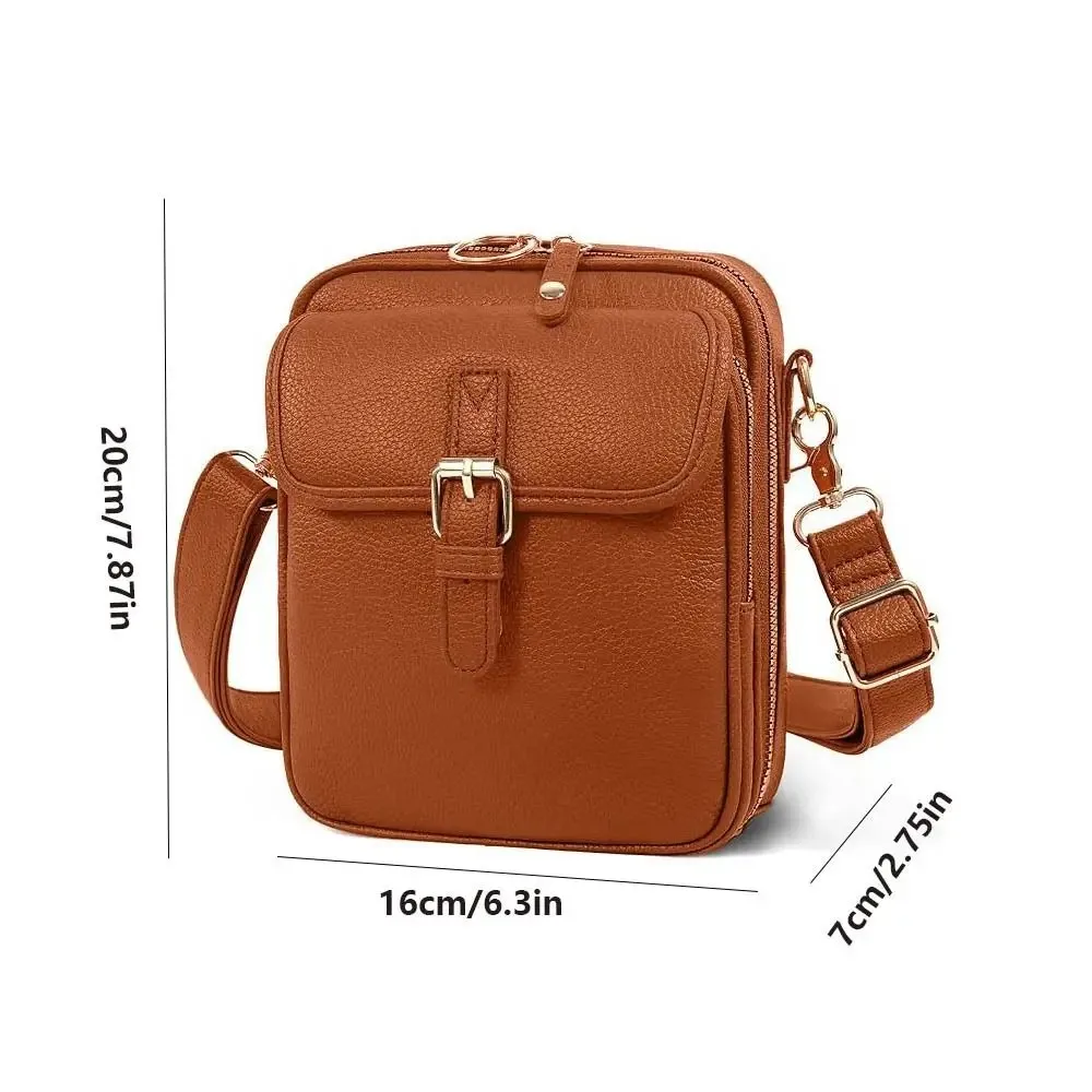 

Minimalist Fashion Women Messenger Leather Bag Strap Anti-theft Crossbody Large Capacity Practical Crossbody Use Dropshipping