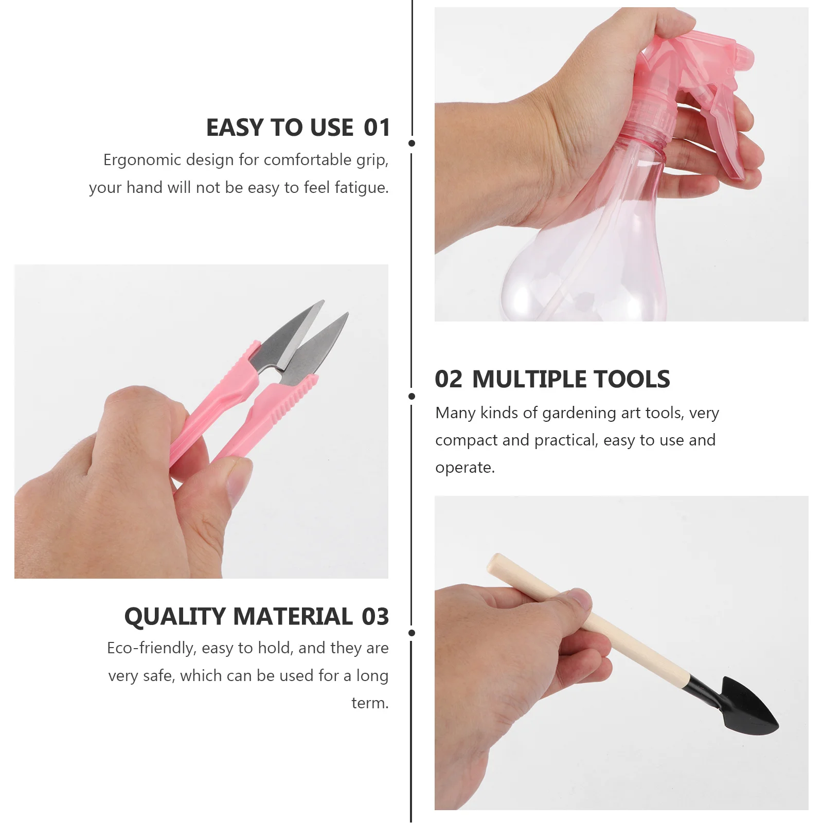 Juego de Herramientas para Plantar, 16 Piezas, Mini Accesorios de Jardinería para Suculentas, Juego de Herramientas Compactas para Trasplantar Bonsáis y Arte de Jardinería