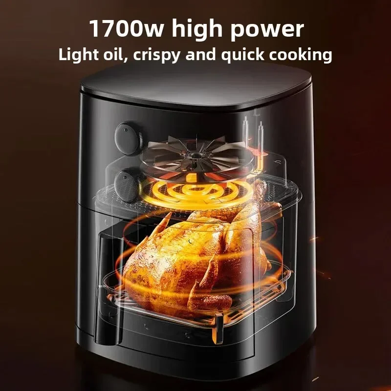 No turning over air fryer, no turning over, household multi-function 6L large capacity