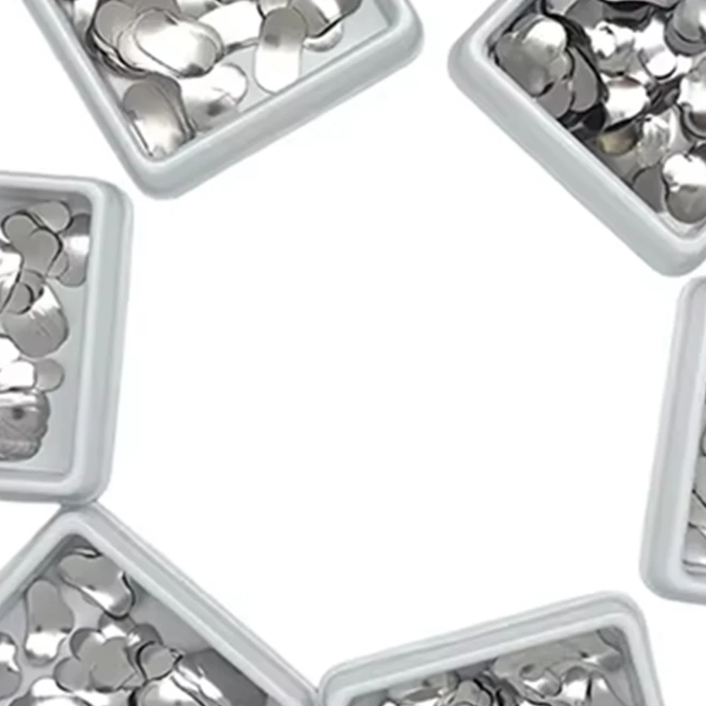 

100Pcs/Box Dental Matrix Band Kit Metal Rings Contoured Matrices for Molar Teeth Restoration Filling Orthodontic Tools