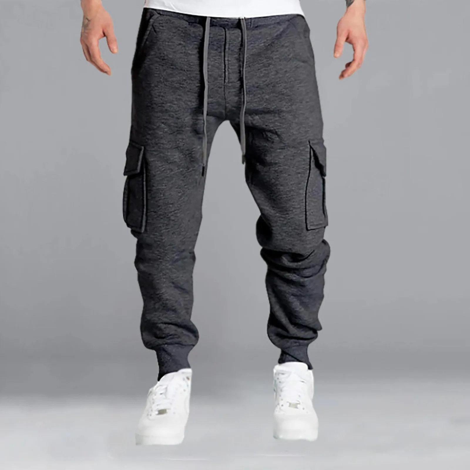 Pantalones Cargo para hombre, pantalones de chándal suaves y transpirables, para entrenamiento, gimnasio, correr, calle, Invierno