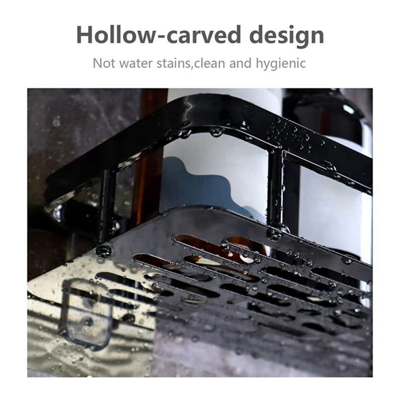 

4Pcs Bathroom Shelves No-Drill Wall Mount Corner Shelf Shower Storage Rack Holder Toilet Makeup Organizer For Shampoo-B51B