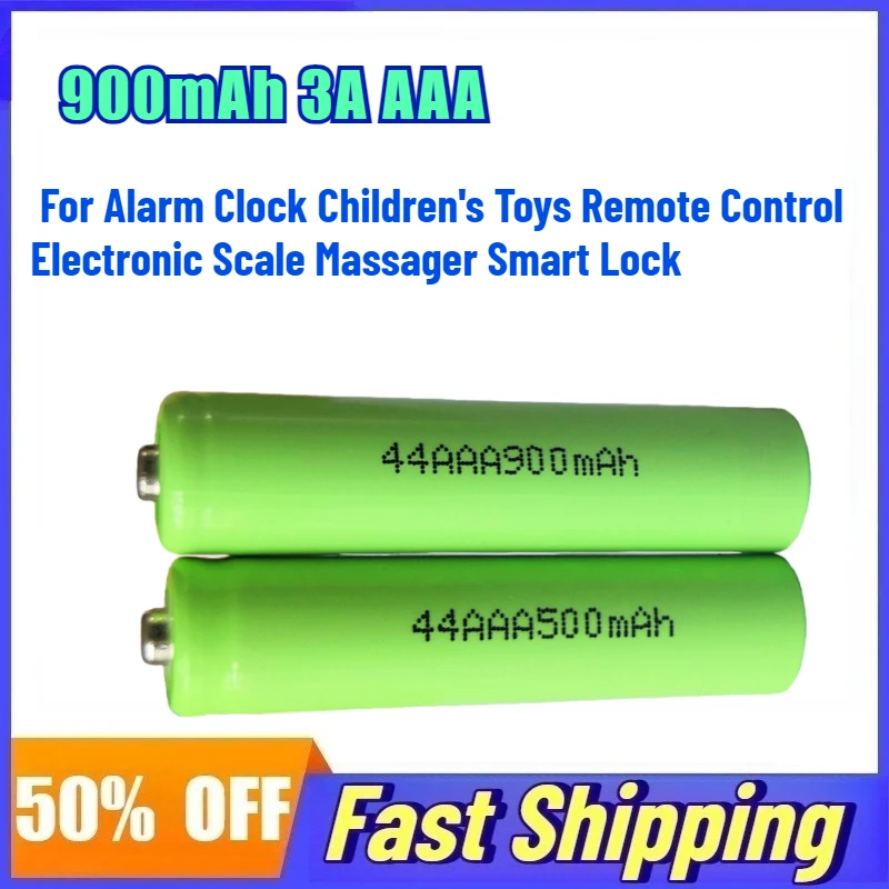 900MAH 3A AAA Ni-MH Batterie Rechargeable for Alarm Clock Children's Toys Remote Control Electronic Scale Massager Smart Lock
