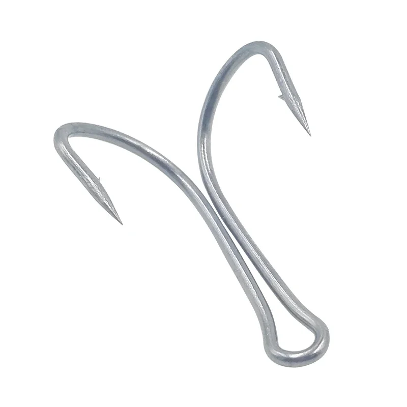 OUTKIT 20Pcs/Lot High-Carbon Steel Fishing Hooks Crank Hook Fly Tying Double Hook For Bass Lure Fishing High Quality Accessories