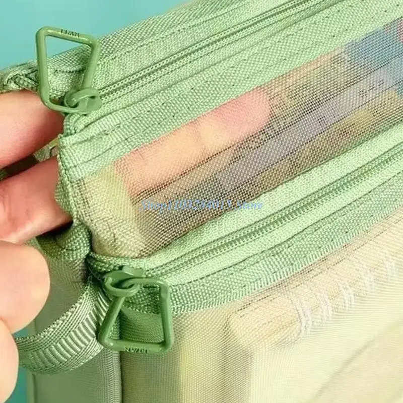 R6FF Double Layered File Organiser Bag with Label Window Large Document Folder Bag