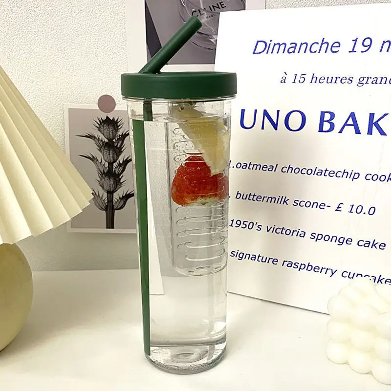 700ml ใหม่ Desgin Insstyle ขนาดใหญ่ความจุ PC น้ําขวด Staw BPA ฟรีหลายสี LeakProof Infuser ถ้วยชาแบบพกพา