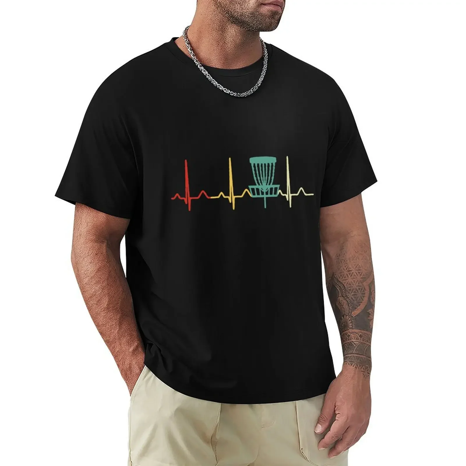 

Disc Golf Retro Heartbeat T-shirt shirts graphic tees graphics Short sleeve tee men