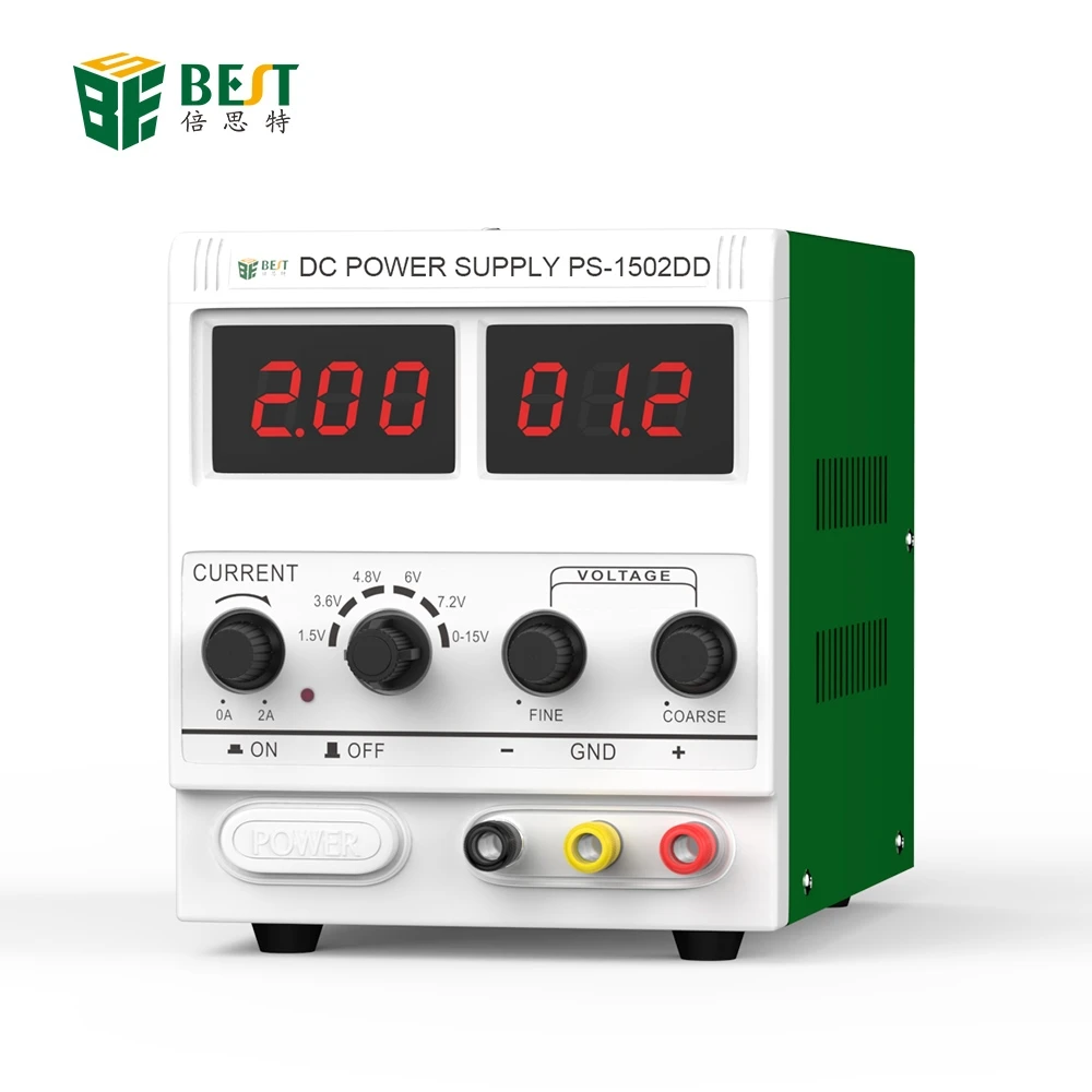 BST-1502DD 15V 2A DC Regulated Power Supply Adjustable Digital Display Power Supply Source Voltage Regulator Phone PCB Repair
