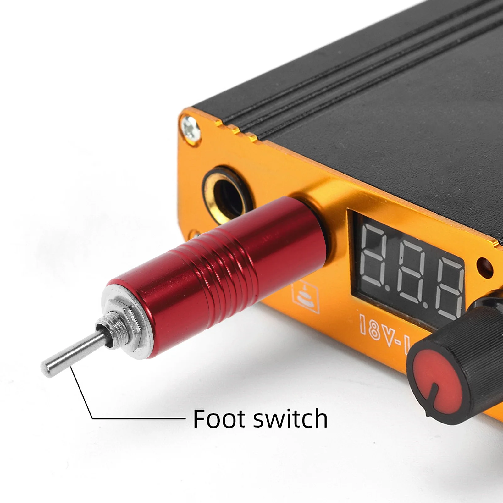 دواسة من الفولاذ المقاوم للصدأ لآلة الوشم الأسود المحمولة القدم المكونات السيارات تشغيل/إيقاف آلة مفتاح دواسة القدم التبعي