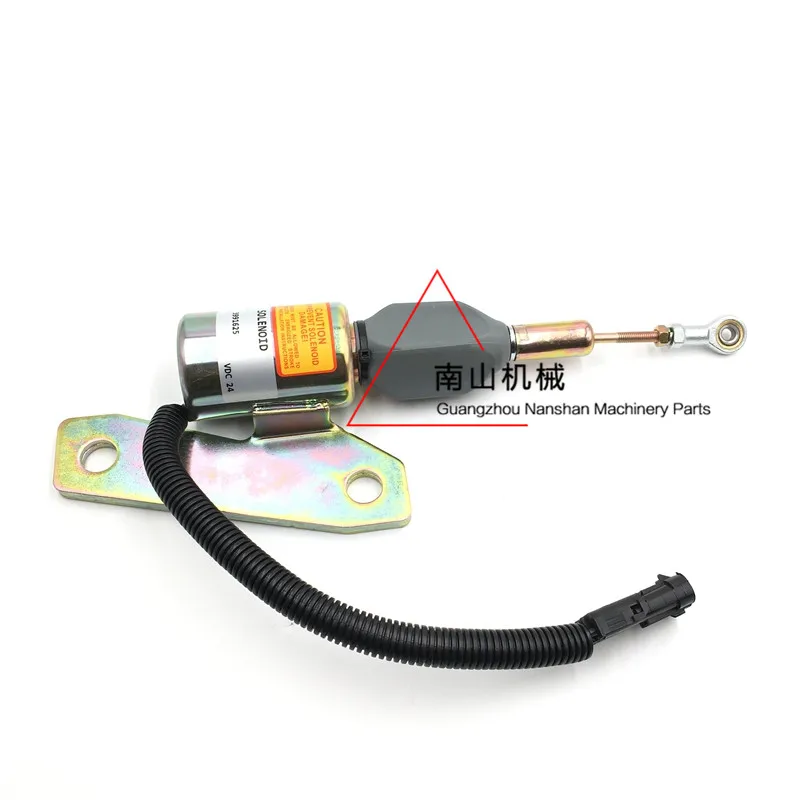 For Zhonglian ZE260 flameout solenoid valve Cummins 6BT flameout motor switch 3991625/3991624  Excavator accessories