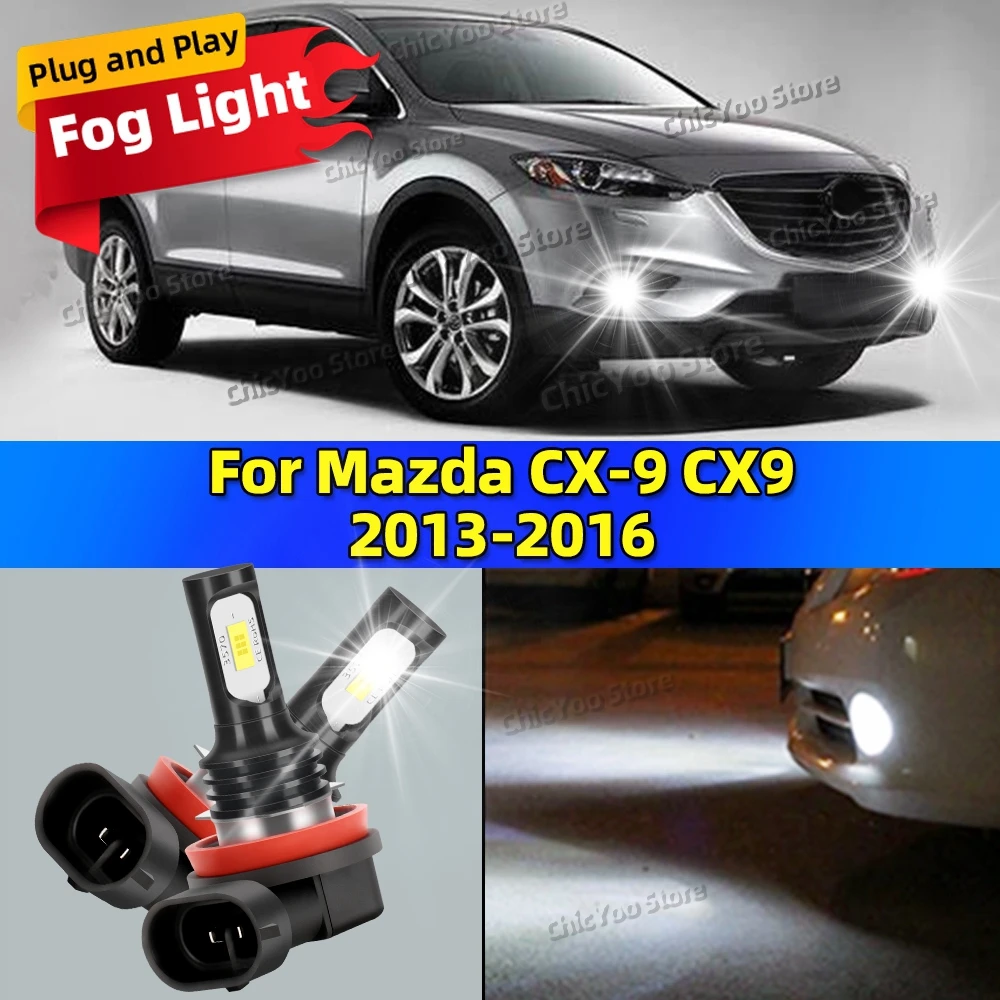 2X LED سيارة ضوء الجبهة الضباب المصباح الكهربي 20000LM الترا برايت لمازدا CX-9 CX9 2013 2014 2015 2016 التوصيل والتشغيل في 5 دقائق