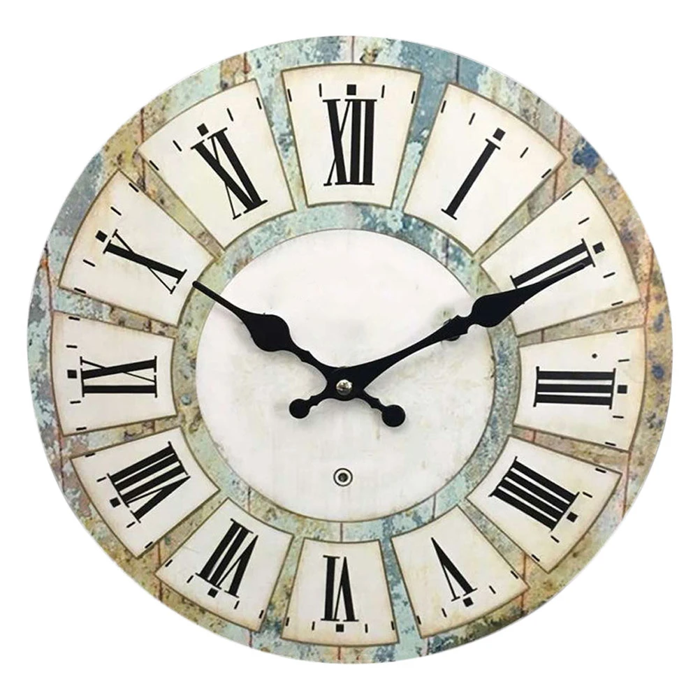 

Roman Numeral Wall Clock Decor Silent Design Home Bedroom Living Room Kitchen Office Cafe Bar Hotel Material