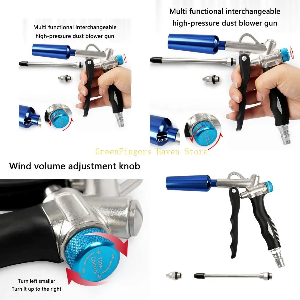 F68D Industrial Air Blower Guns Set Adjustable Airflows for Electronics Maintenance