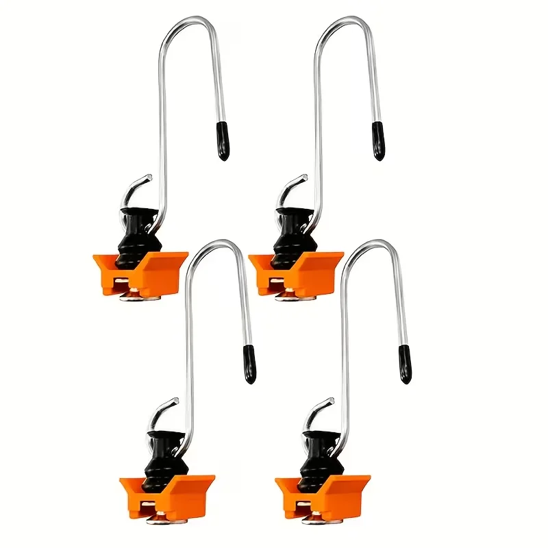 For Truck Trailer RV Van L Track Connectors 4 Bolt Hooks Fixation Hanging Cargo Control Plastic W Base Stainless Steel S Hook