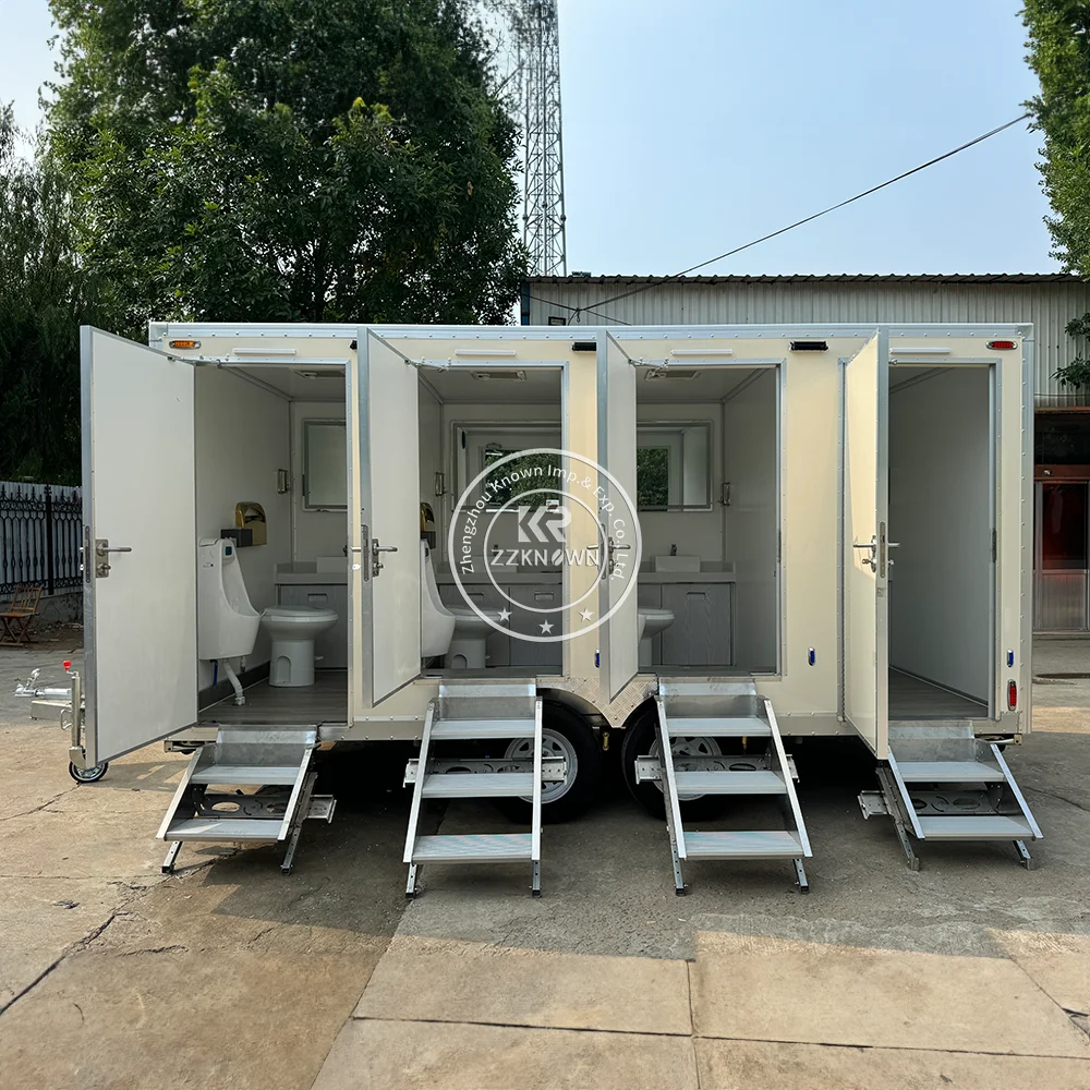 

Mobile Luxury Portable Outdoor Toilet And Shower Restroom Toilet Trailer Luxury Portable Bathroom Restroom Trailer