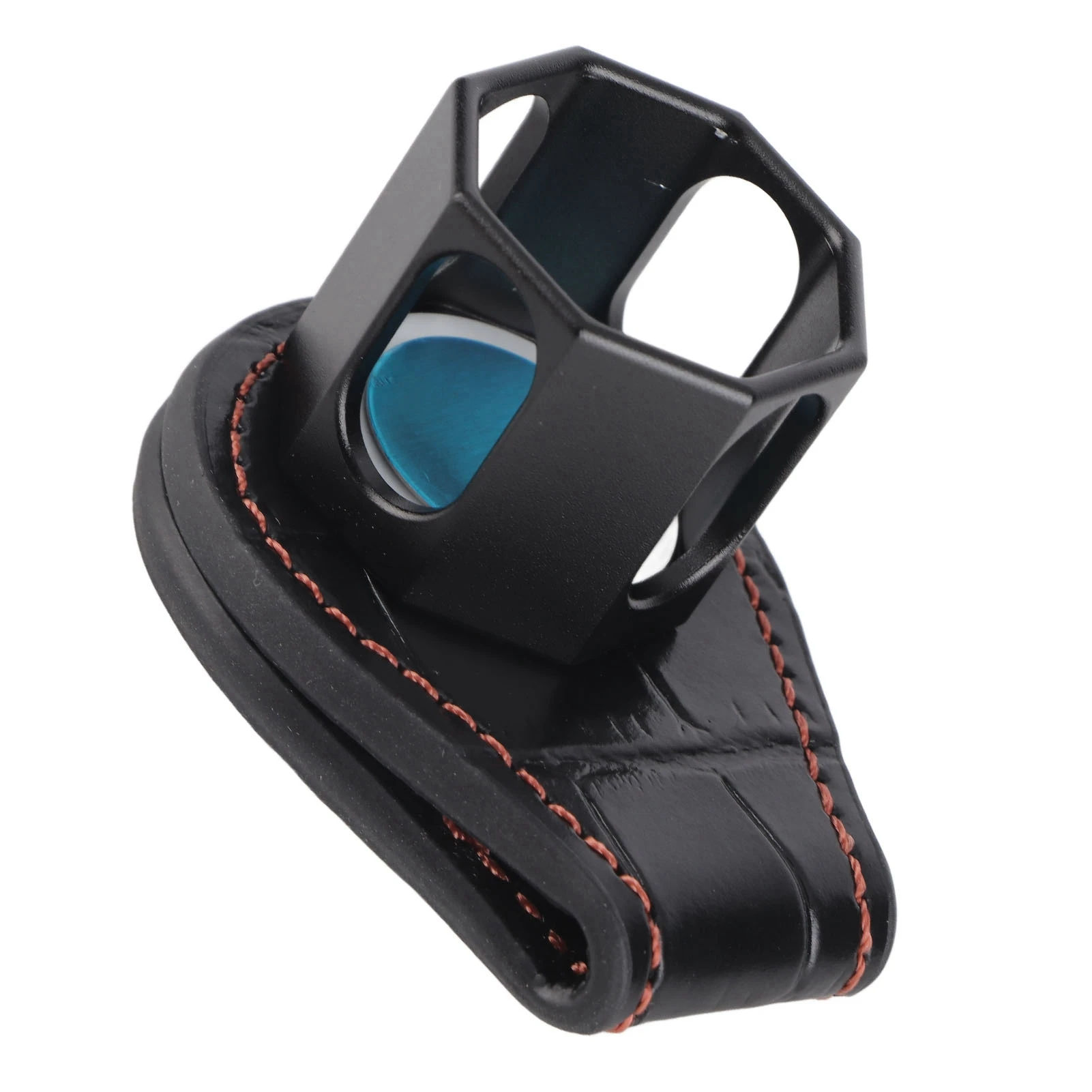 

Магнитный держатель для мела для кия, держатель для мела для бильярда, алюминиевый сплав и кожаный аксессуар для снукера, восьмиугольный аксессуар для игры в бассейн