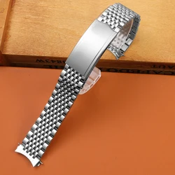 Watch Accessories Band 18mm/19mm/20mm Watch Strap For Omega Seamaster watchband Curved End Stainless Steel Bracelet