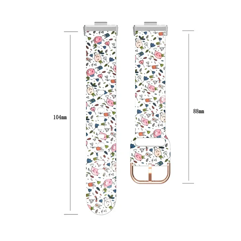 Pattern Printed Camo Soft Silicone Band Strap+Connector For Huawei Watch Fit 4 Fit4 Pro Wristband Accessories