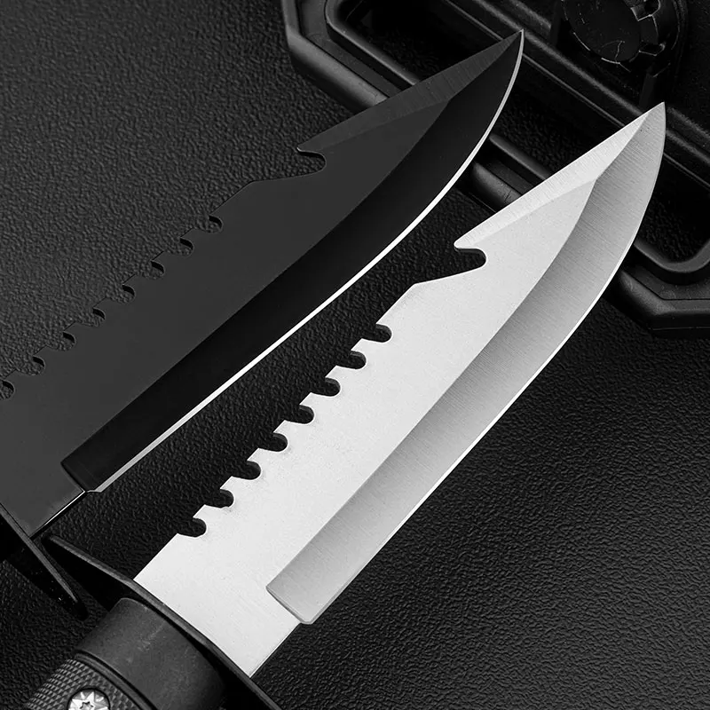 Field High hardness straight knife, fixed blade, sharp fruit knife, multi-purpose outdoor tactical knife and cutting knife