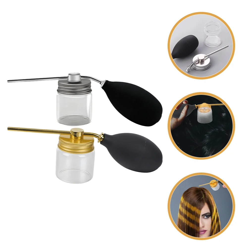 2 Pcs Hair Powder Bottle Puff Mist Spray for Professional Dispenser Fibers Applicator Household Sprayer Portable Blower