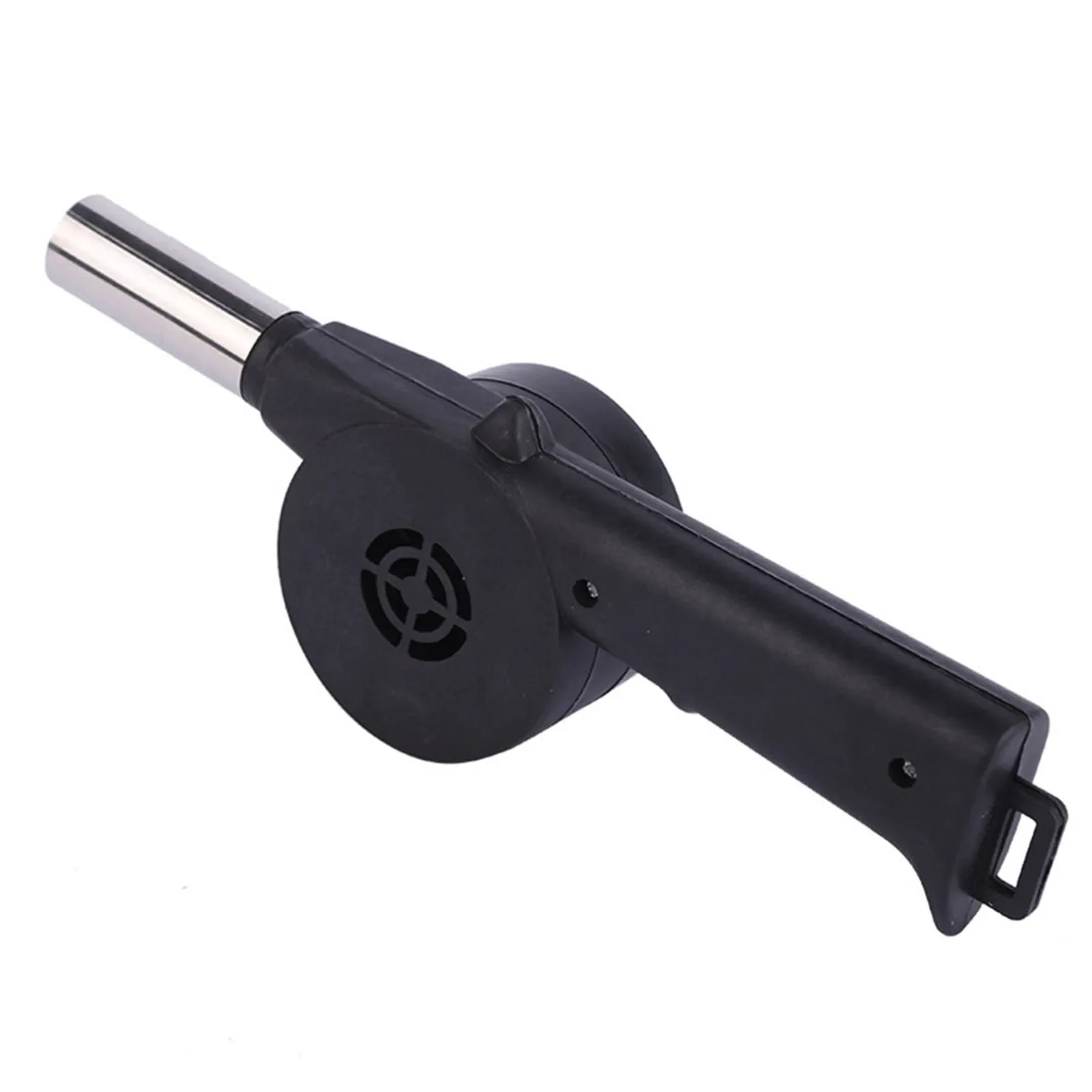 Barbecue Fan Air Blower  Hand cranked Design  Black Color  Made of ABS+Stainless Steel  Perfect for BBQ Grill  Camping  Picnic