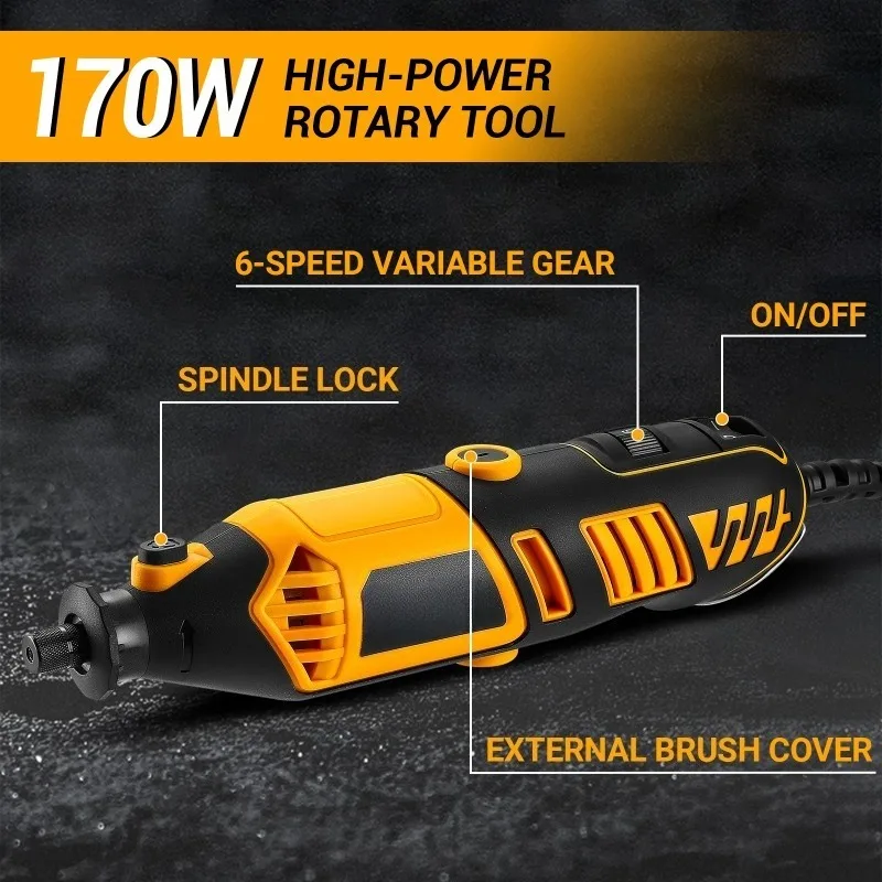 

Rotary Tool Kit Power Hand Rotary Tools Mini for Wood/Metal, Electric Grinder Drill Machine
