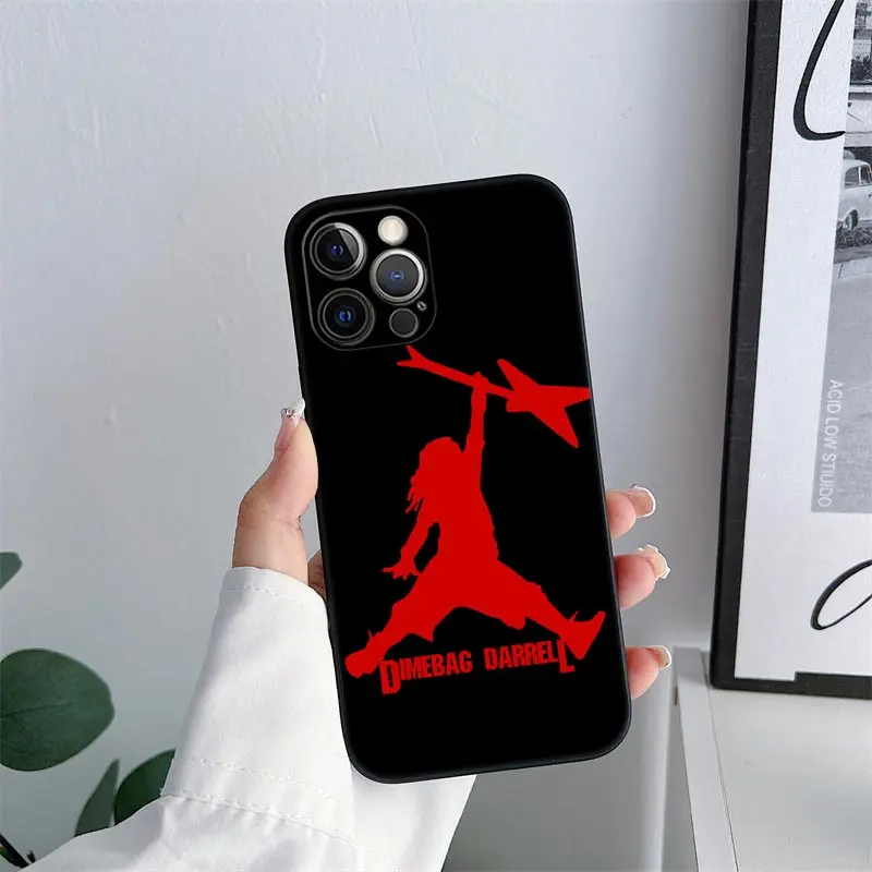 Dimebag Pantera Rock Band Darrell Phone Case for iPhone 11 15 Pro Max Case Coque 14 Plus 13 Pro 12 X XS XR 7 8 SE TPU Soft Cover