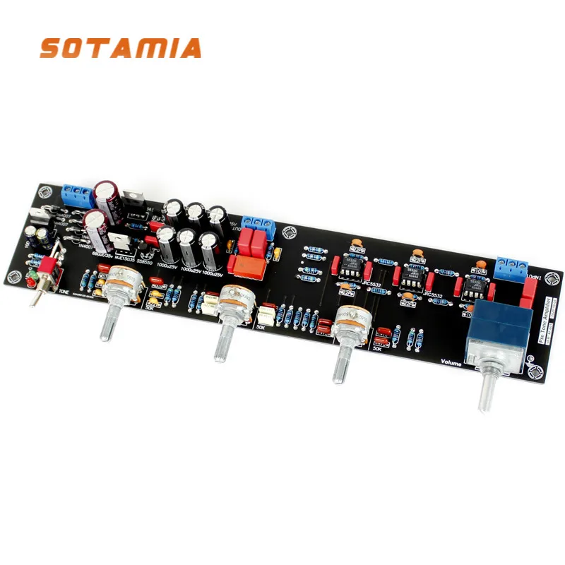 SOTAMIA JRC5532 Tone Pre Amplifier Board Treble Midrange Bass Volume Control DIY Home Audio Power Amplifiers